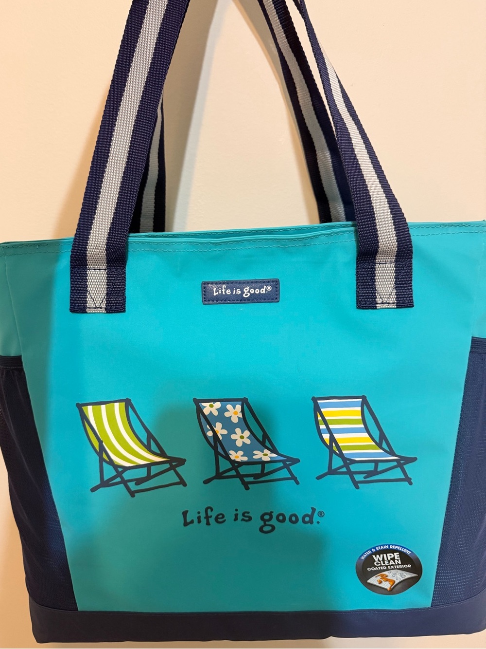 Life Is Good Teal Cooler Bag Tote